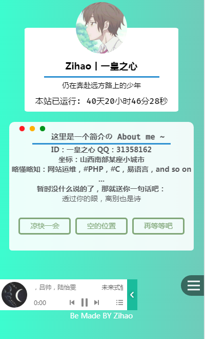 个人简历介绍页面源码收录-村少博客