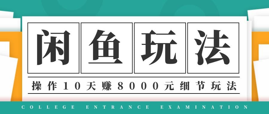 闲鱼项目玩法实战操作10天左右利润有8000元细节玩法 音频+PDF-村少博客