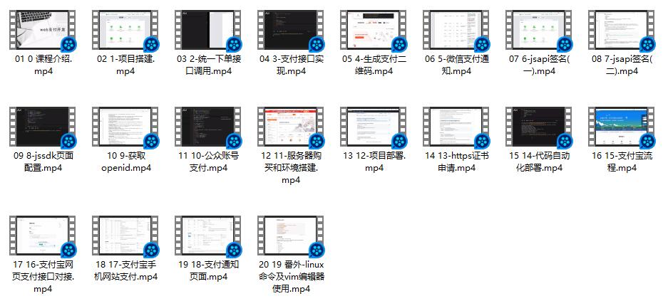 图片[2]-微信支付宝等常用支付接口 Web网站应用开发讲解视频教程-村少博客