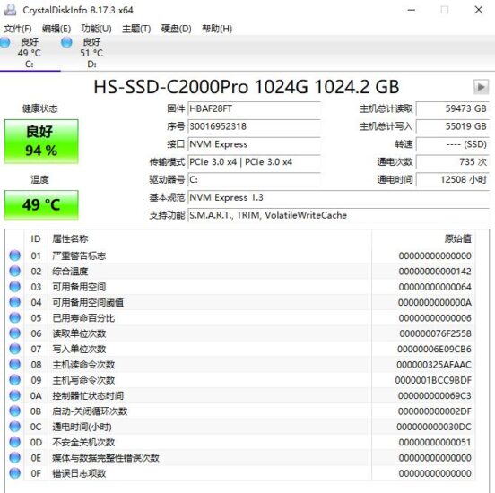 CrystalDiskInfo 中文版-村少博客
