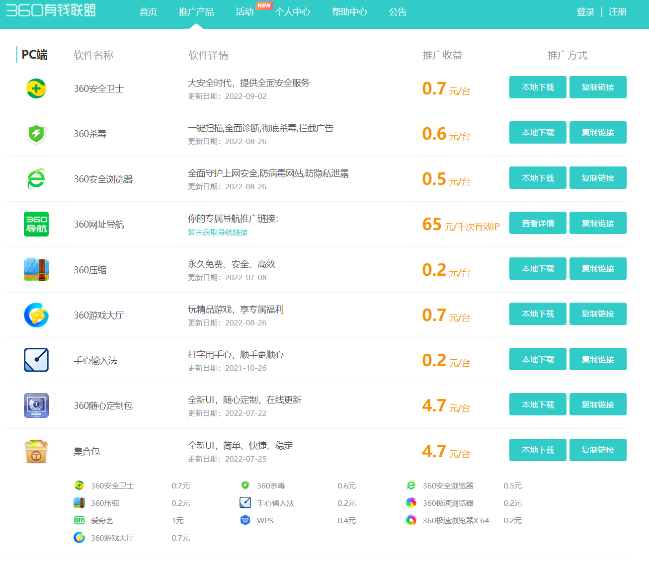360软件推广联盟 推360软件拿钱了！！！-村少博客