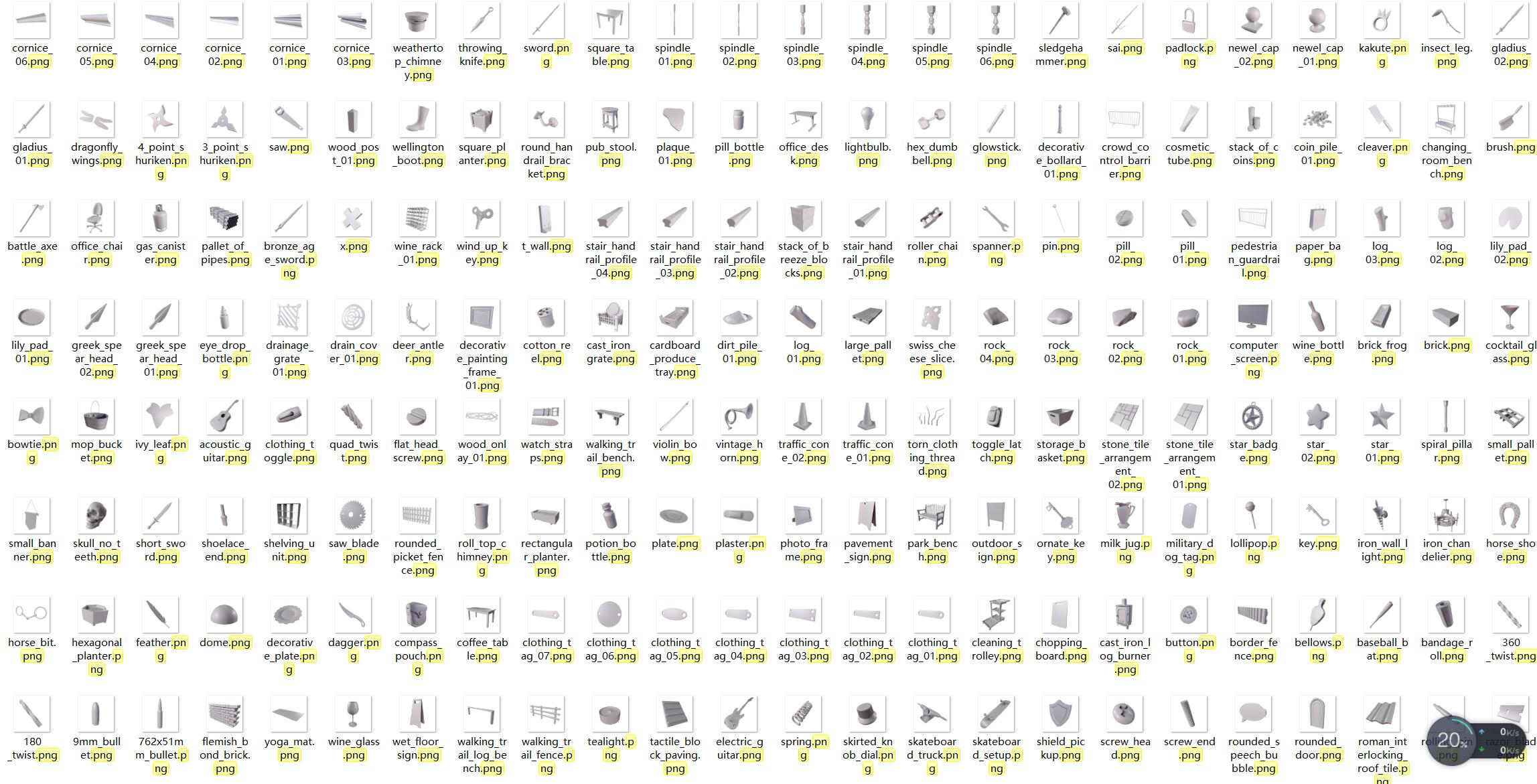 300+无版权用于创作模型文件包 OBJ FBX-村少博客